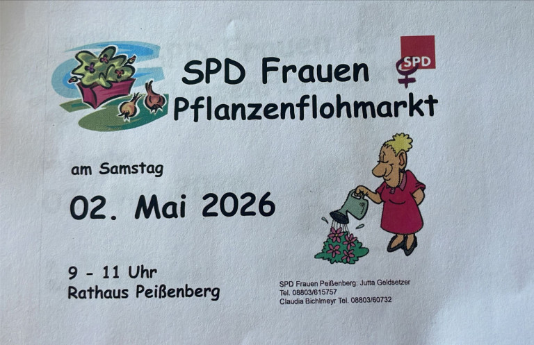 Pflanzenflohmarkt der SPD Frauen Plakat