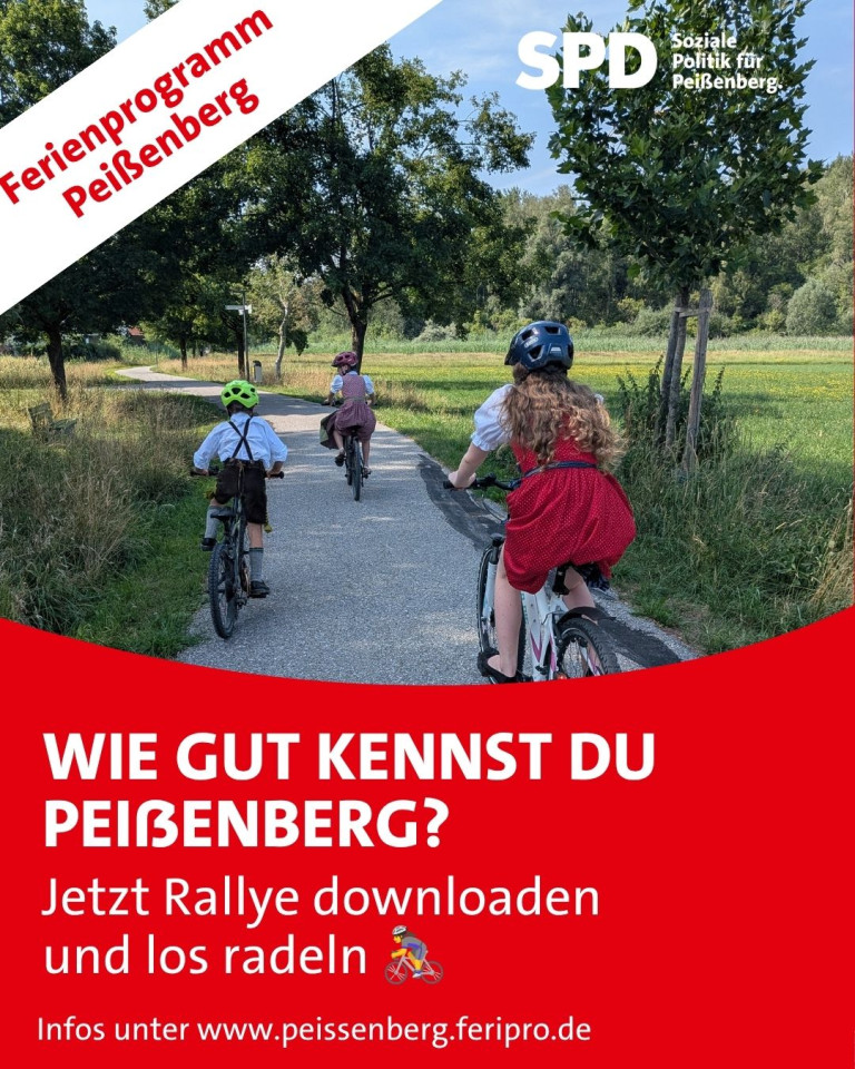 SPD Ferienprogramm - Fahrradrallye in Peißenberg